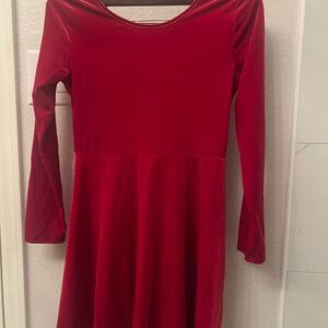 Big girl velvet red dress, size XL 16